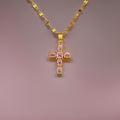 Lucky Rhinestone Cross / 18K Gold Plated view 2