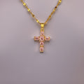Lucky Rhinestone Cross / 18K Gold Plated view 3