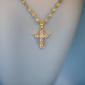 Lucky Rhinestone Cross / 18K Gold Plated view 4