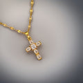 Lucky Rhinestone Cross / 18K Gold Plated view 5