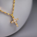 Lucky Rhinestone Cross / 18K Gold Plated view 6