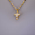 Lucky Rhinestone Cross / 18K Gold Plated view 7