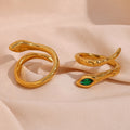 Stacey Zircon Diamond Snake Rings / 18K Gold Plated view 3