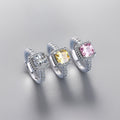 Stella Princess Cut Rings / 925 Sterling Silver view 1