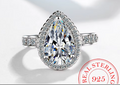 Carlotta Teardrop Cubic Zirconia Ring view 2