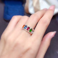 Clair Gemstone Multicolour Ring / 925 Sterling Silver view 7