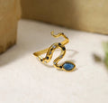 Coby Blue Stone Snake Ring view 3