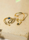 Coby Blue Stone Snake Ring view 5