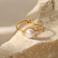 Delphi Freshwater Pearl Ring / 18K Gold Plated view 1