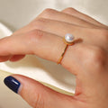 Delphi Freshwater Pearl Ring / 18K Gold Plated view 4