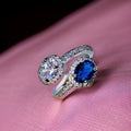 Duchess Topaz & Diamond Duo Ring / 925 Sterling Silver view 5