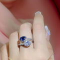 Duchess Topaz & Diamond Duo Ring / 925 Sterling Silver view 8