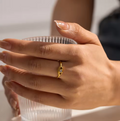 Felicia Evil Eye Ring / 18K Gold Plated view 3