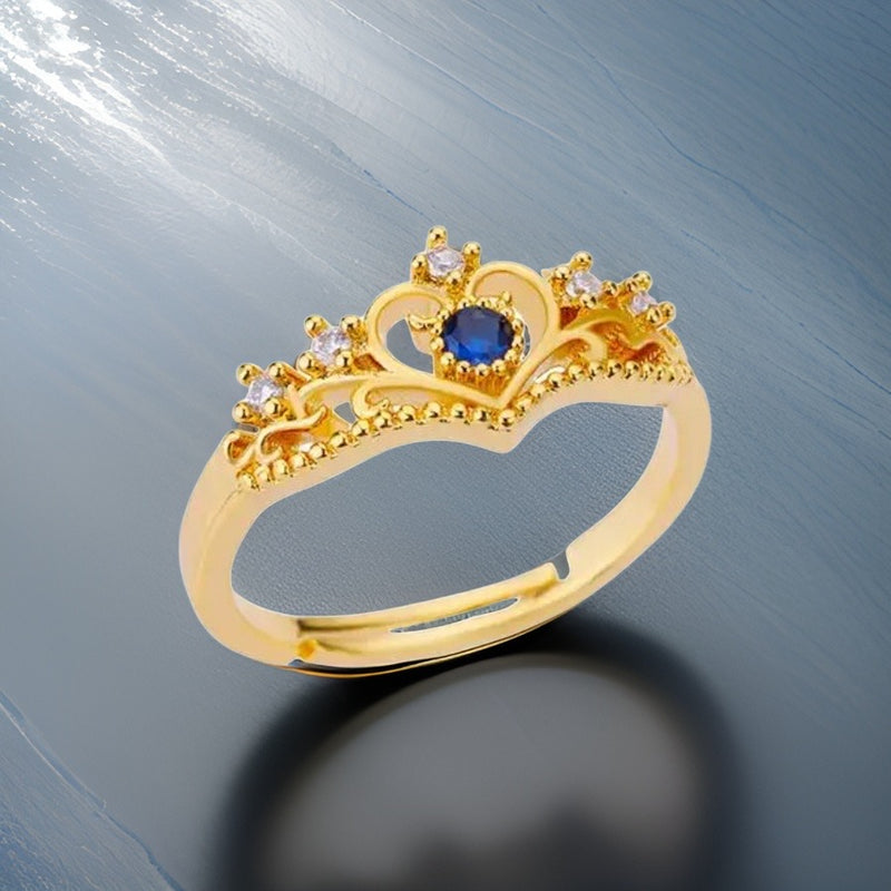Rococo Tiara Crown Ring  / Stainless Steel