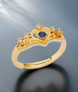 Rococo Tiara Crown Ring  / Stainless Steel - Nina Kane Jewellery
