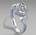 Sweetheart Zirconia Diamond Ring view 5