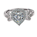 Sweetheart Zirconia Diamond Ring view 1