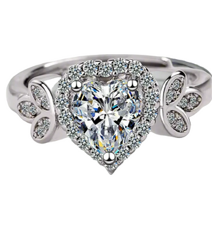Sweetheart Zirconia Diamond Ring - Nina Kane Jewellery