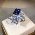 The Empress Ice Flower Cut Ring / 925 Sterling Silver view 2
