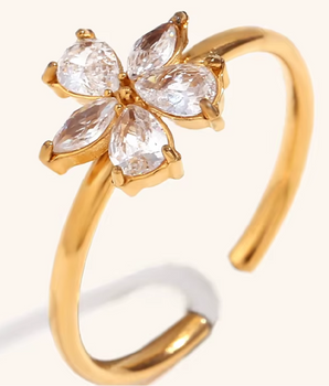 The Petal Crush Ring / 18K Gold Plated - Nina Kane Jewellery