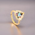 Trinity Ocean Heart Ring / Stainless steel view 3