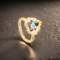 Trinity Ocean Heart Ring / Stainless steel view 2