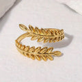 Abigail Olive Branch Rings / Stainless Steel view 2