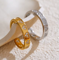 Amara Crystal Heart Rings view 5