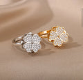 Astra Clover Spinning Rings / Stainless Steel view 6