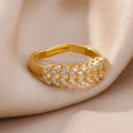 Evana Wheat Spike Rings / Stainless Steel view 3