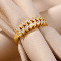 Evana Wheat Spike Rings / Stainless Steel view 4
