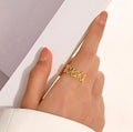 Gaia Love Heart Adjustable Ring / Stainless Steel view 3