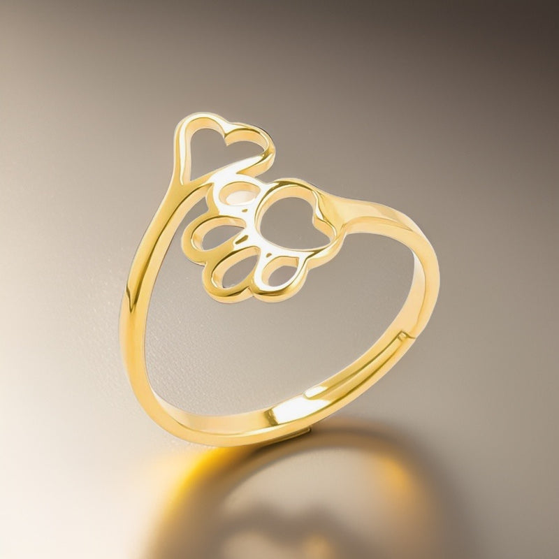 Hallie Animal Paw Rings / Stainless steel