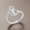 Hallie Animal Paw Rings / Stainless steel view 3