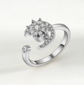 Lola Gold Flower Spinning Ring / 925 Sterling Silver view 2