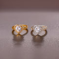 Paloma Zircon Heart Rings / Stainless Steel view 2