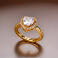 Paloma Zircon Heart Rings / Stainless Steel view 4