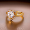 Paloma Zircon Heart Rings / Stainless Steel view 5