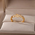 Serafin Lightening Bolt Ring / Stainless Steel view 3