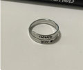 Shannon "Never Give Up" Rings / Stainless Steel view 2