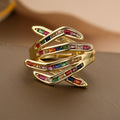 Porter Crossed Hands Ring / Stainless Steel view 1