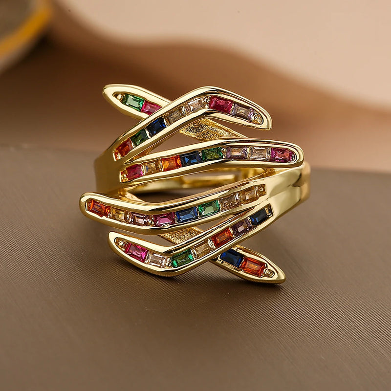 Porter Crossed Hands Ring / Stainless Steel