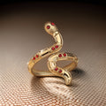 Wendy Crystal Snake Rings / Stainless Steel view 2