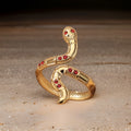 Wendy Crystal Snake Rings / Stainless Steel view 3