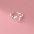Christina Heart Chain Ring / Stainless Steel view 1