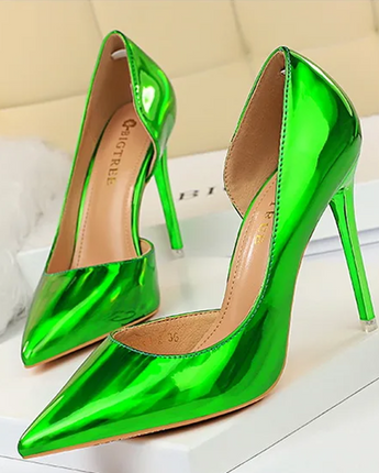 Metallic Pointed Heels - Nina Kane Jewellery