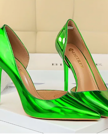 Metallic Pointed Heels - Nina Kane Jewellery