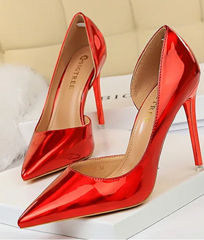 Metallic Pointed Heels - Nina Kane Jewellery