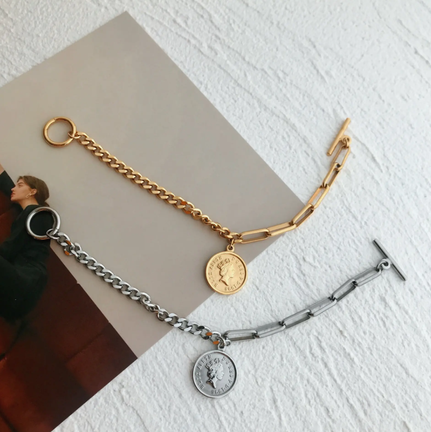 Silver coin 2025 charm bracelet