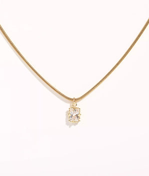 Savannah Zircon Diamond Necklace / Stainless Steel - Nina Kane Jewellery